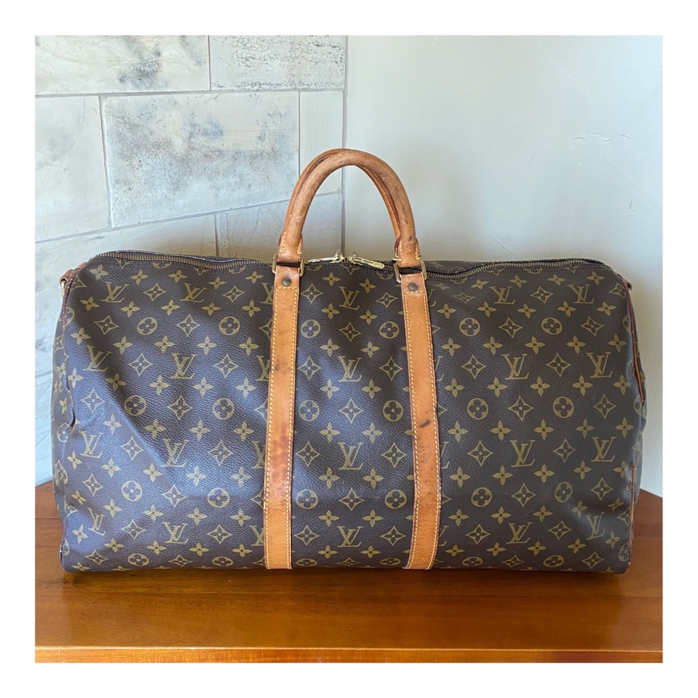 🔥🔥AUTHENTIC LOUIS VUITTON KEEPALL 55 BANDOULIERE DUFFEL BAG MONOGRAM